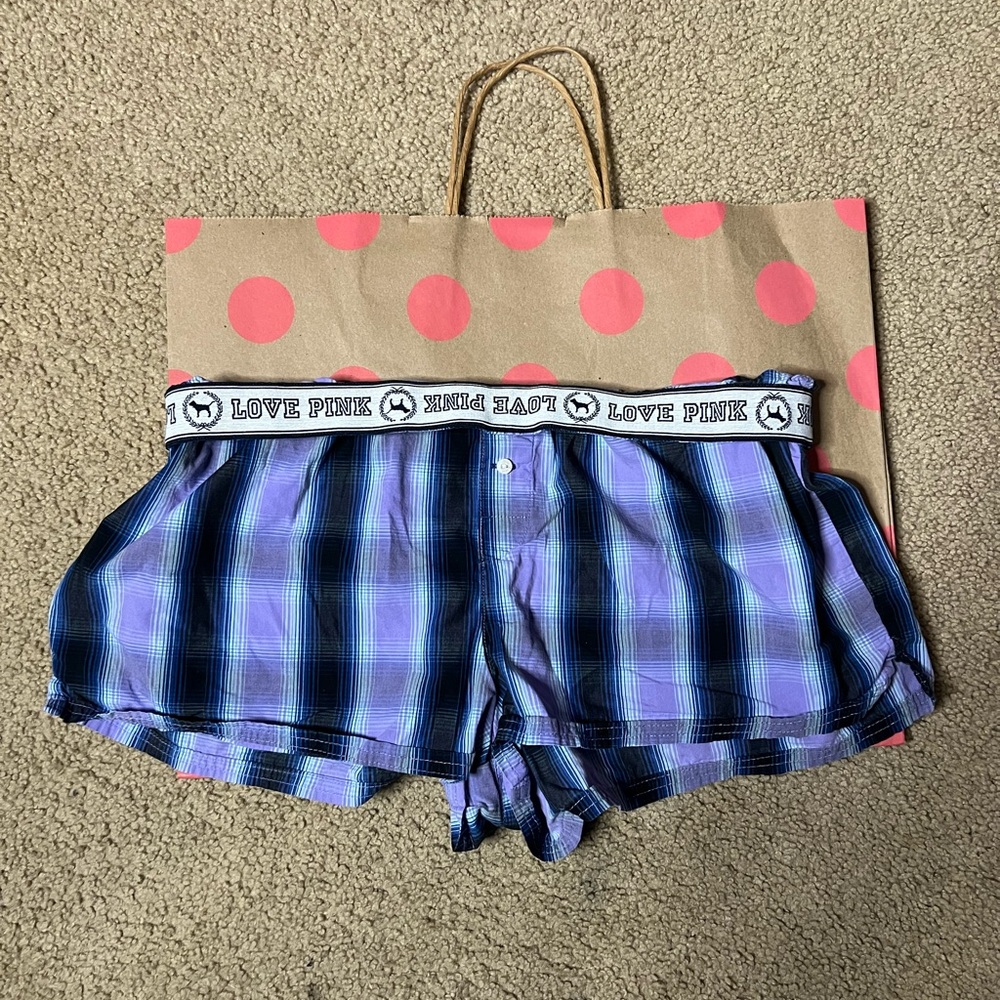 Vs PINK Y2K XS booty shorts/boxers sleep pj pajama Bling!